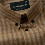 Wreck Brown Check Button Down Cotton Shirt - John Ellies