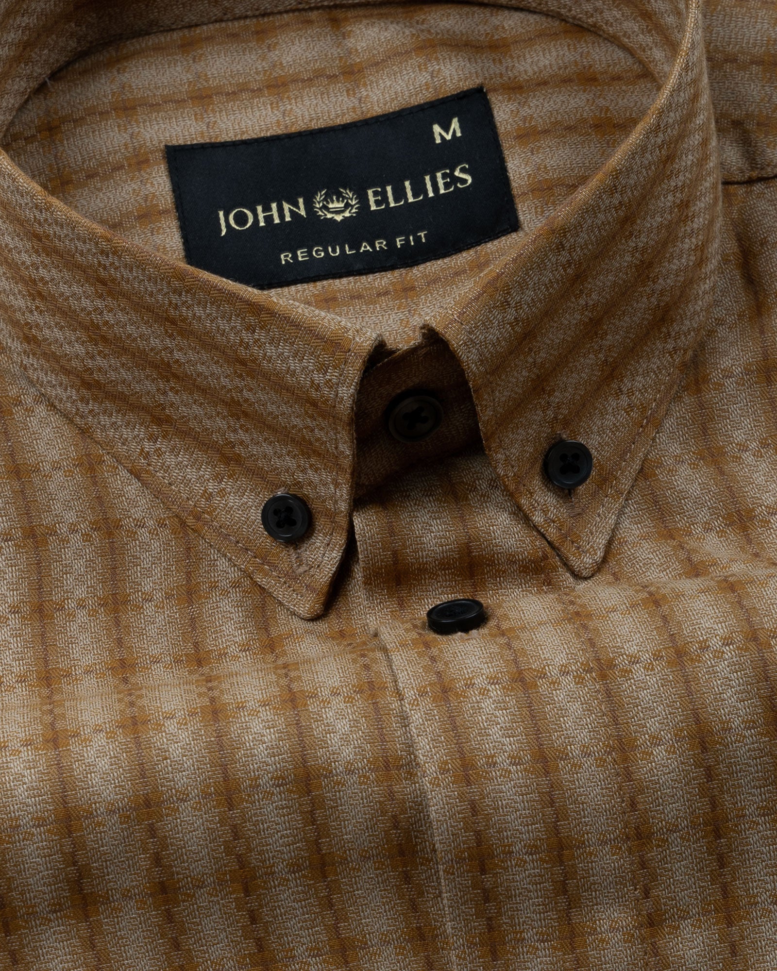 Wreck Brown Check Button Down Cotton Shirt - John Ellies