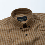 Wreck Brown Check Button Down Cotton Shirt - John Ellies