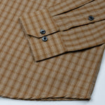 Wreck Brown Check Button Down Cotton Shirt - John Ellies