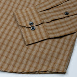 Wreck Brown Check Button Down Cotton Shirt - John Ellies