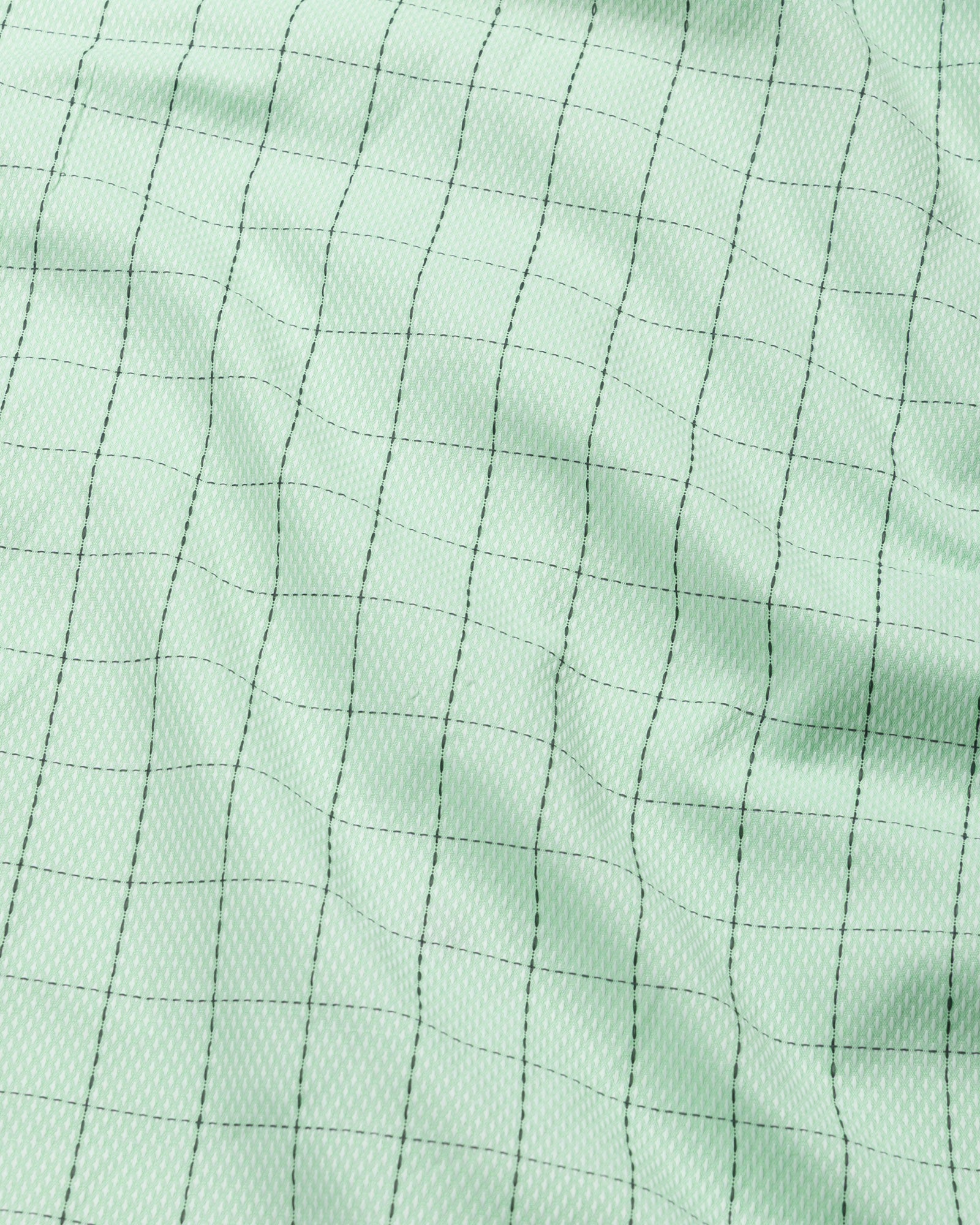 Wreck Lime Check Button Down Cotton Shirt - John Ellies