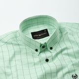 Wreck Lime Check Button Down Cotton Shirt - John Ellies