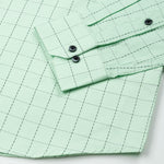 Wreck Lime Check Button Down Cotton Shirt - John Ellies