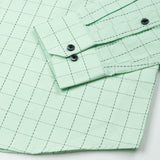 Wreck Lime Check Button Down Cotton Shirt - John Ellies