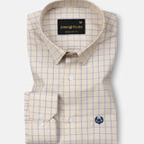 Blatz Brown Check Premium Cotton Shirt - John Ellies