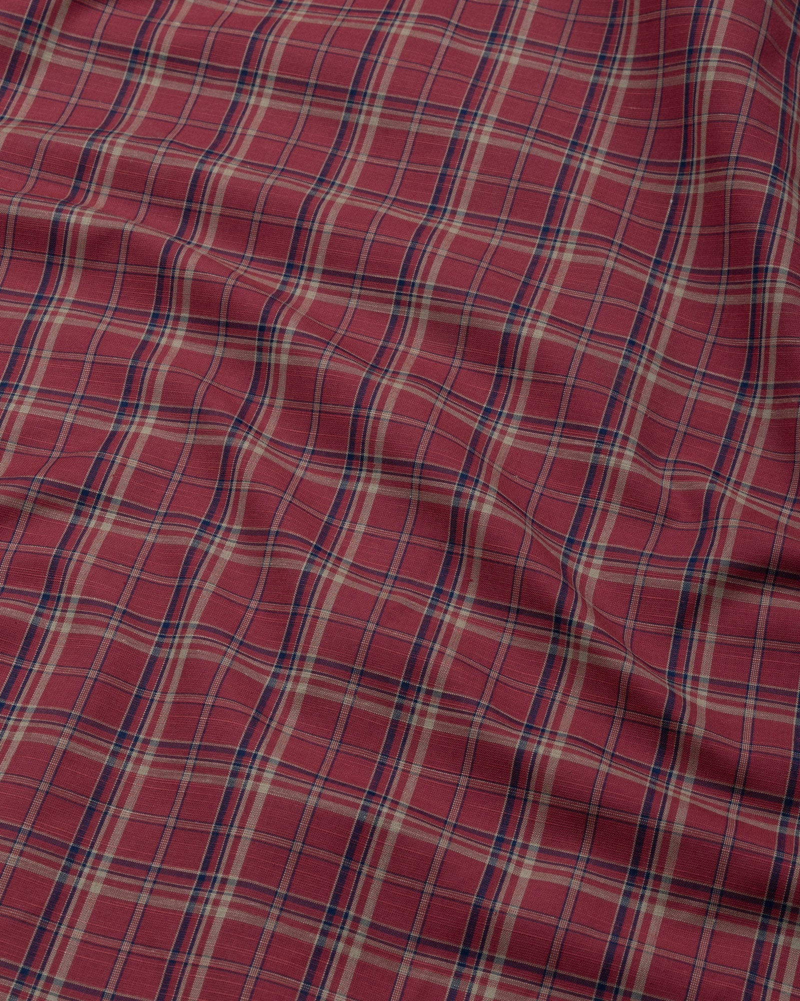 Riaot Maroon Check Cotton Shirt - John Ellies