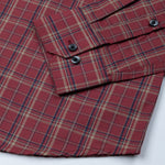 Riaot Maroon Check Cotton Shirt - John Ellies