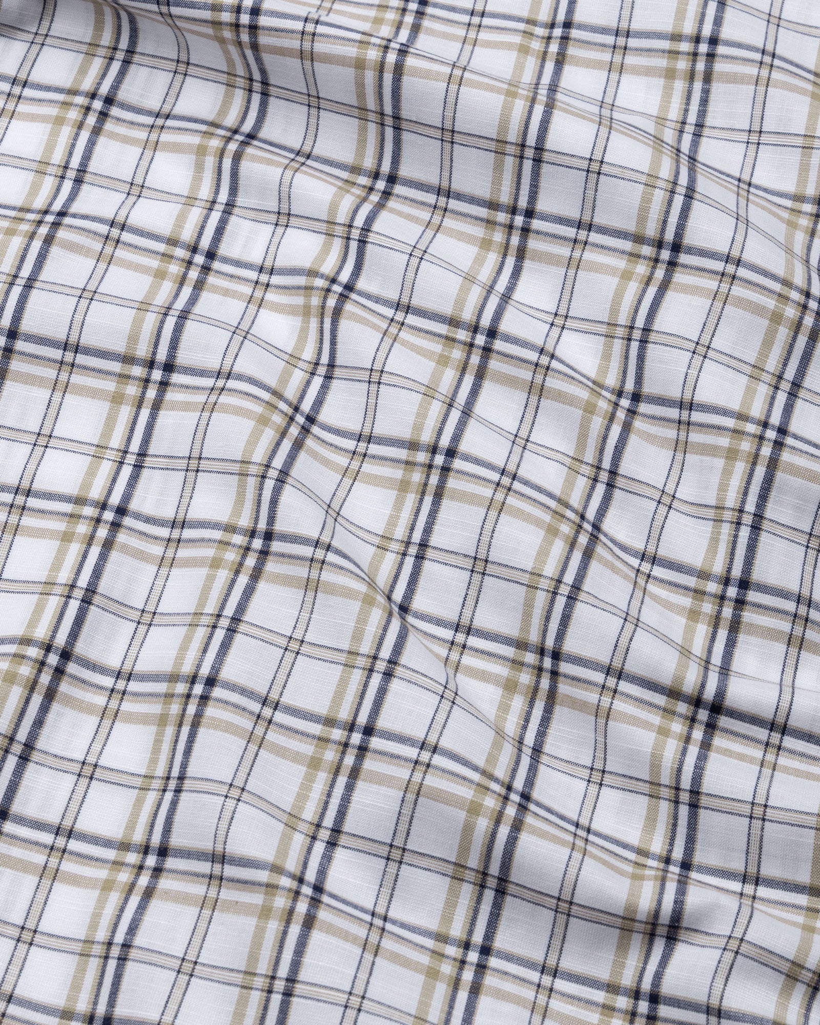 Riaot White Check Linen Shirt - John Ellies