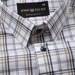 Riaot White Check Linen Shirt - John Ellies