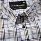 Riaot White Check Linen Shirt - John Ellies