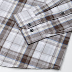 Riaot  Brown Check Linen Shirt - John Ellies