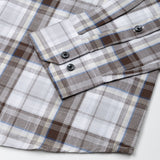 Riaot  Brown Check Linen Shirt - John Ellies