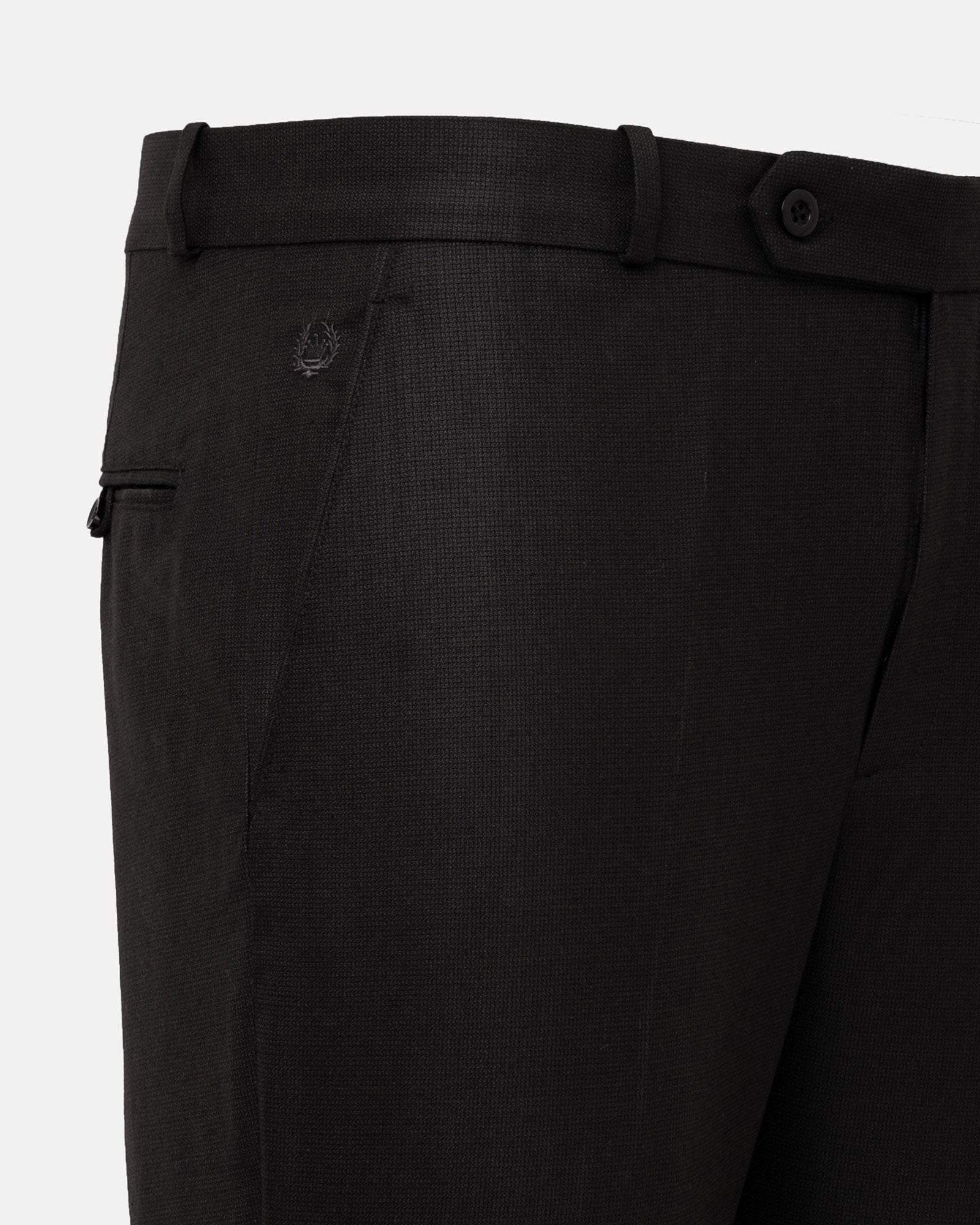 Mance Coffee Textured Formal Cotton Pant - John Ellies
