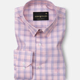 Recon Pink Check Cotton Shirt - John Ellies