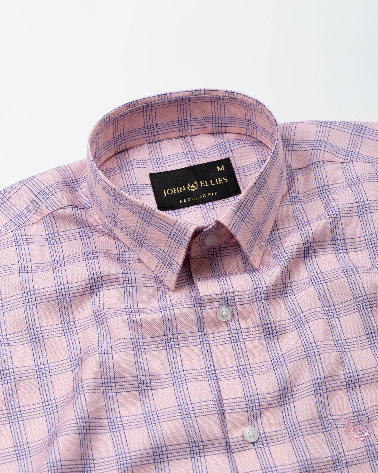 Recon Pink Check Cotton Shirt - John Ellies