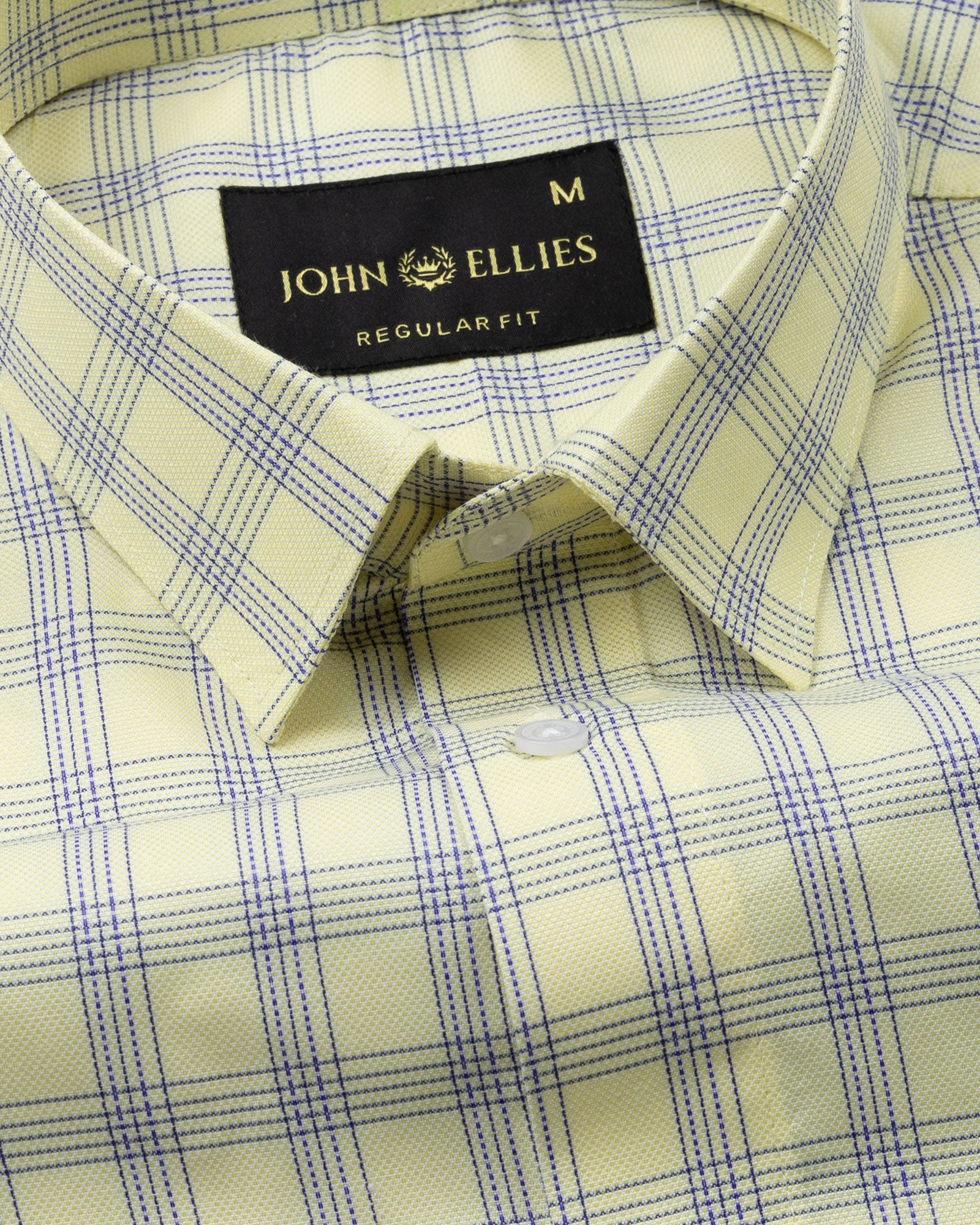Recon Yellow Check Cotton Shirt - John Ellies