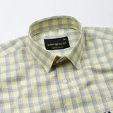 Recon Yellow Check Cotton Shirt - John Ellies