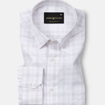 Finite White Check Cotton Shirt - John Ellies