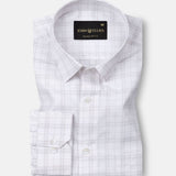 Finite White Check Cotton Shirt - John Ellies