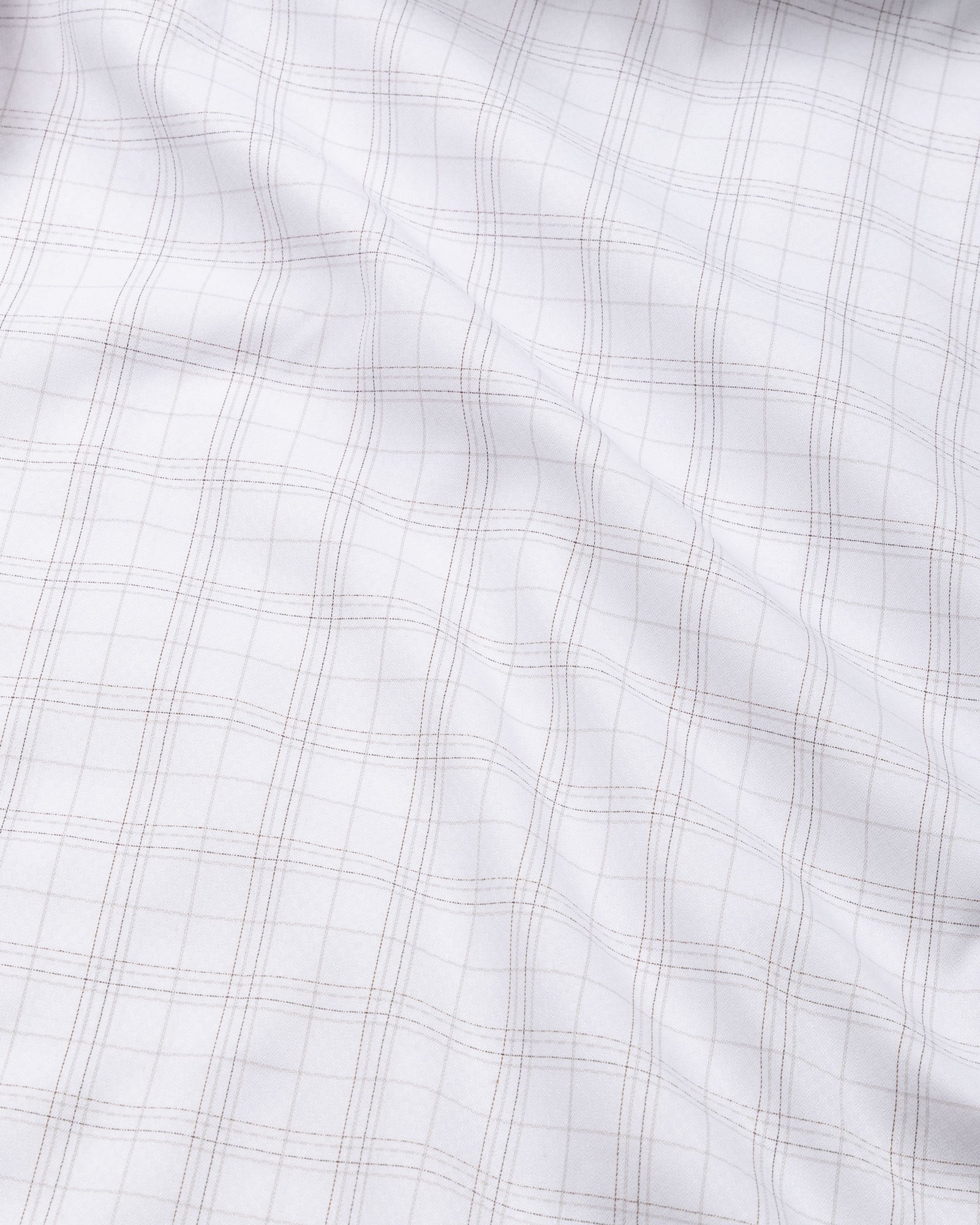 Finite White Check Cotton Shirt - John Ellies