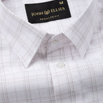 Finite White Check Cotton Shirt - John Ellies