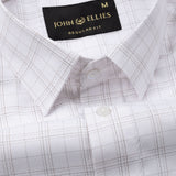 Finite White Check Cotton Shirt - John Ellies