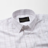 Finite White Check Cotton Shirt - John Ellies