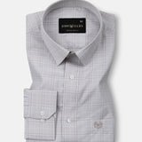 Finite Grey Check Cotton Shirt - John Ellies