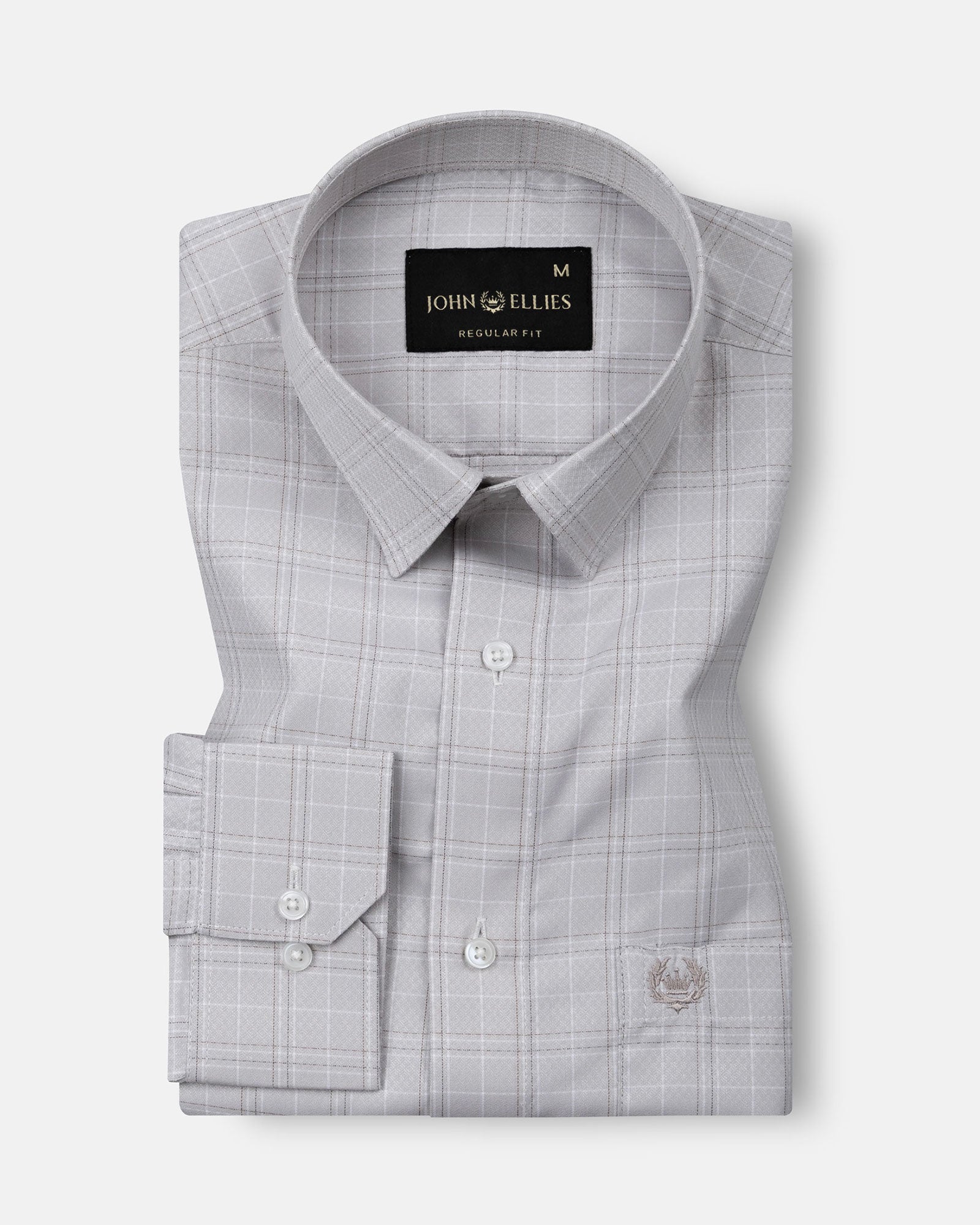 Finite Grey Check Cotton Shirt - John Ellies