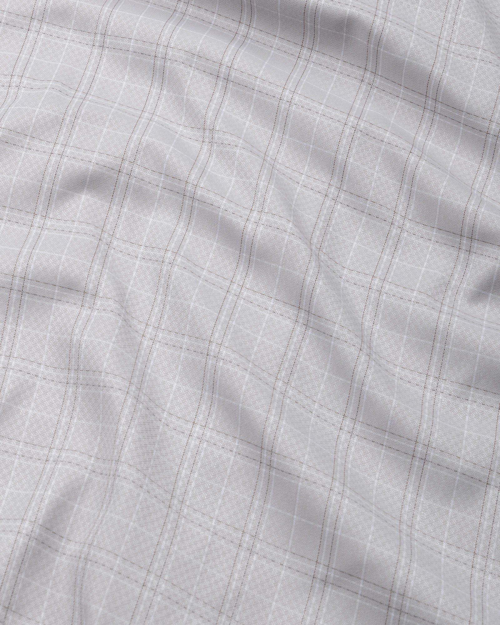 Finite Grey Check Cotton Shirt - John Ellies