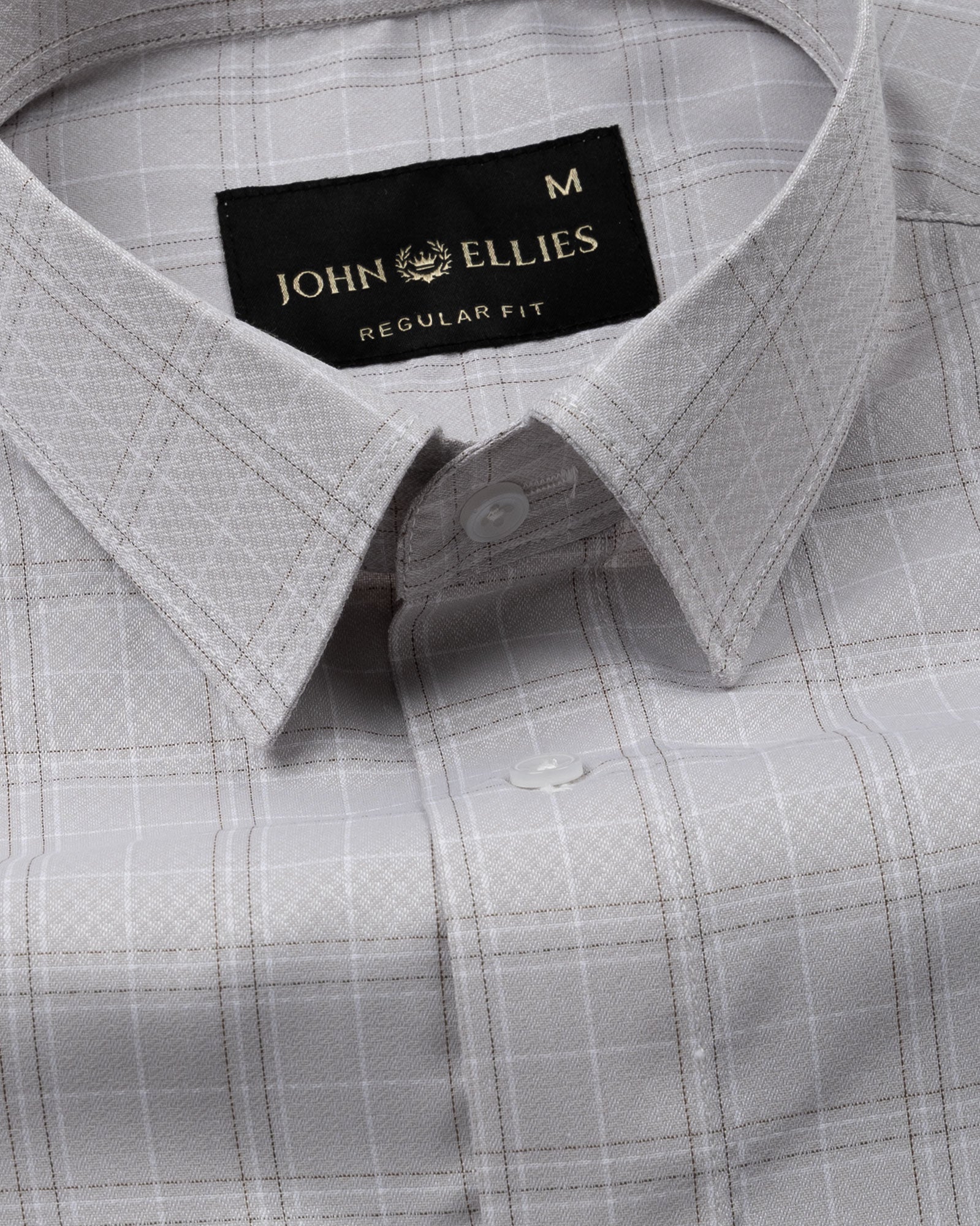 Finite Grey Check Cotton Shirt - John Ellies