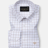 Deng Brown Check Cotton Shirt - John Ellies