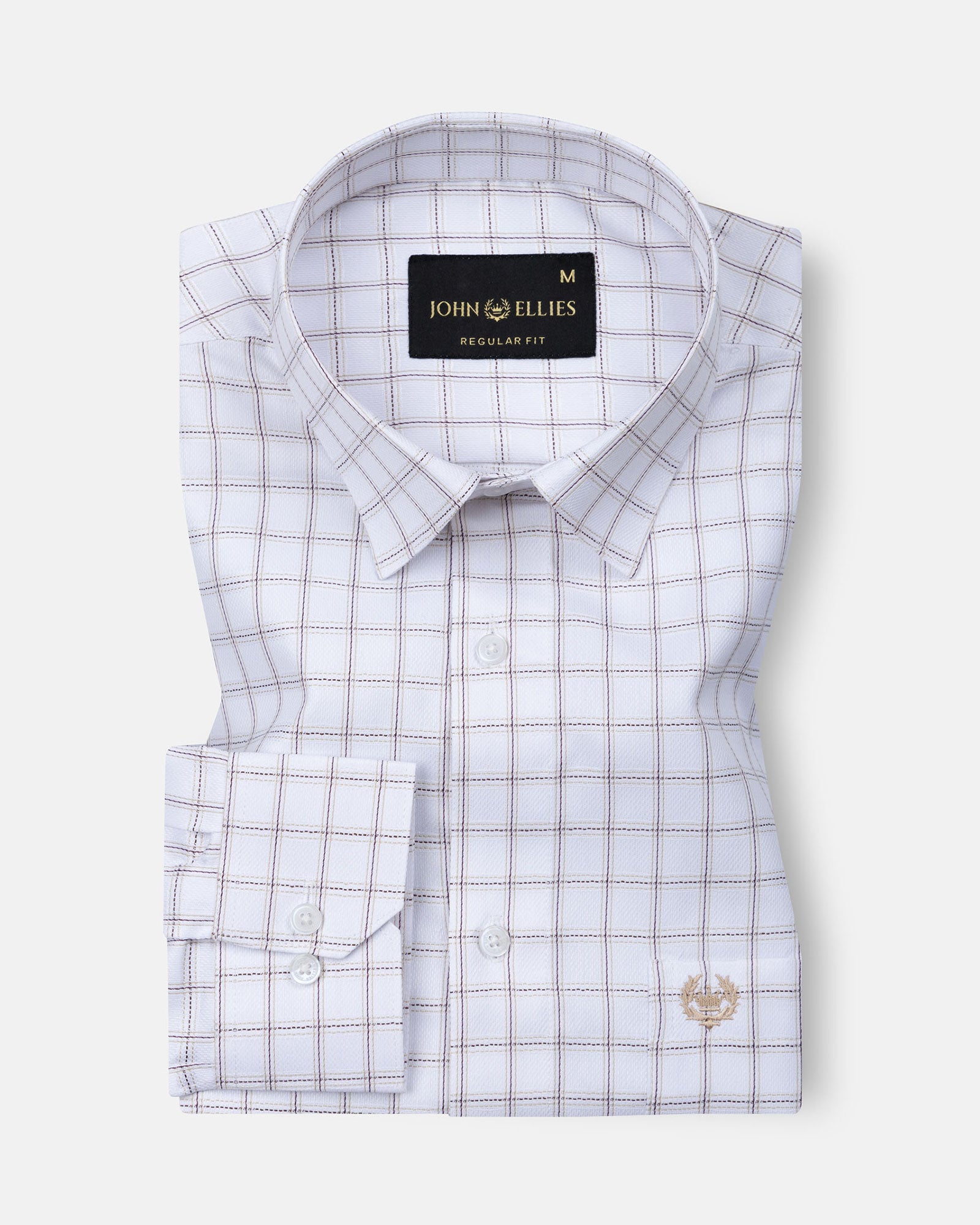 Deng Brown Check Cotton Shirt - John Ellies