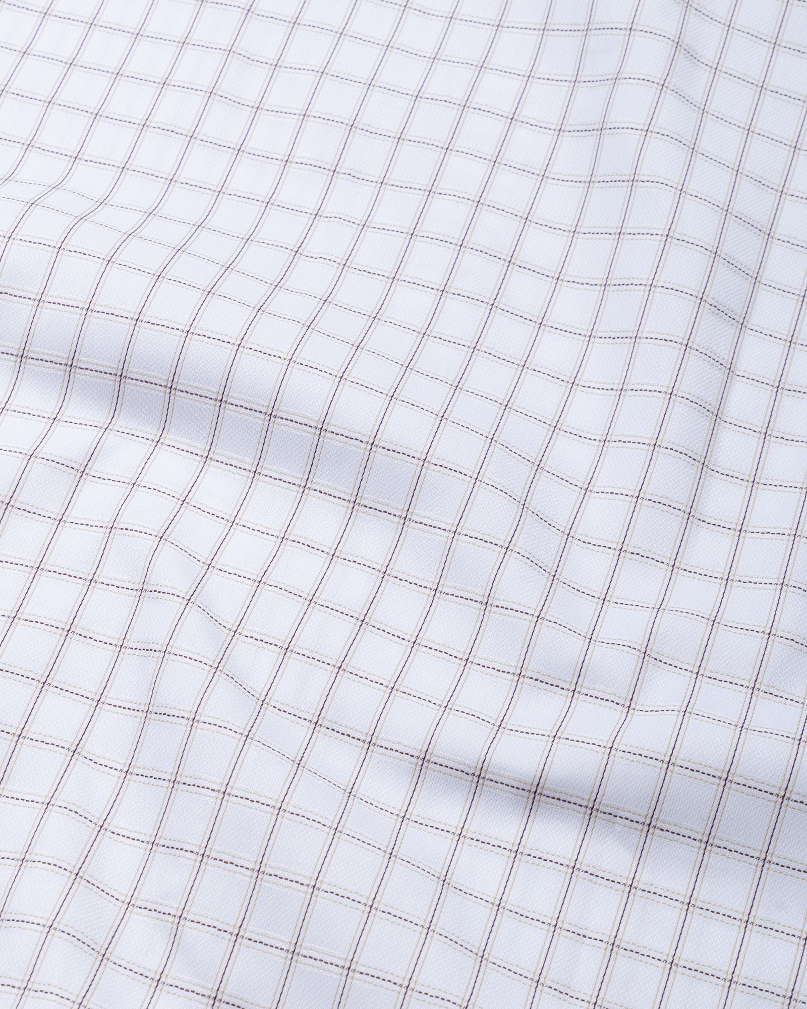 Deng Brown Check Cotton Shirt - John Ellies