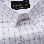 Deng Brown Check Cotton Shirt - John Ellies