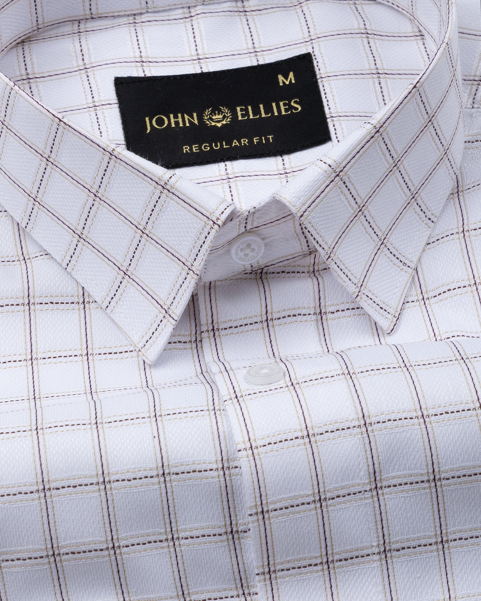 Deng Brown Check Cotton Shirt - John Ellies