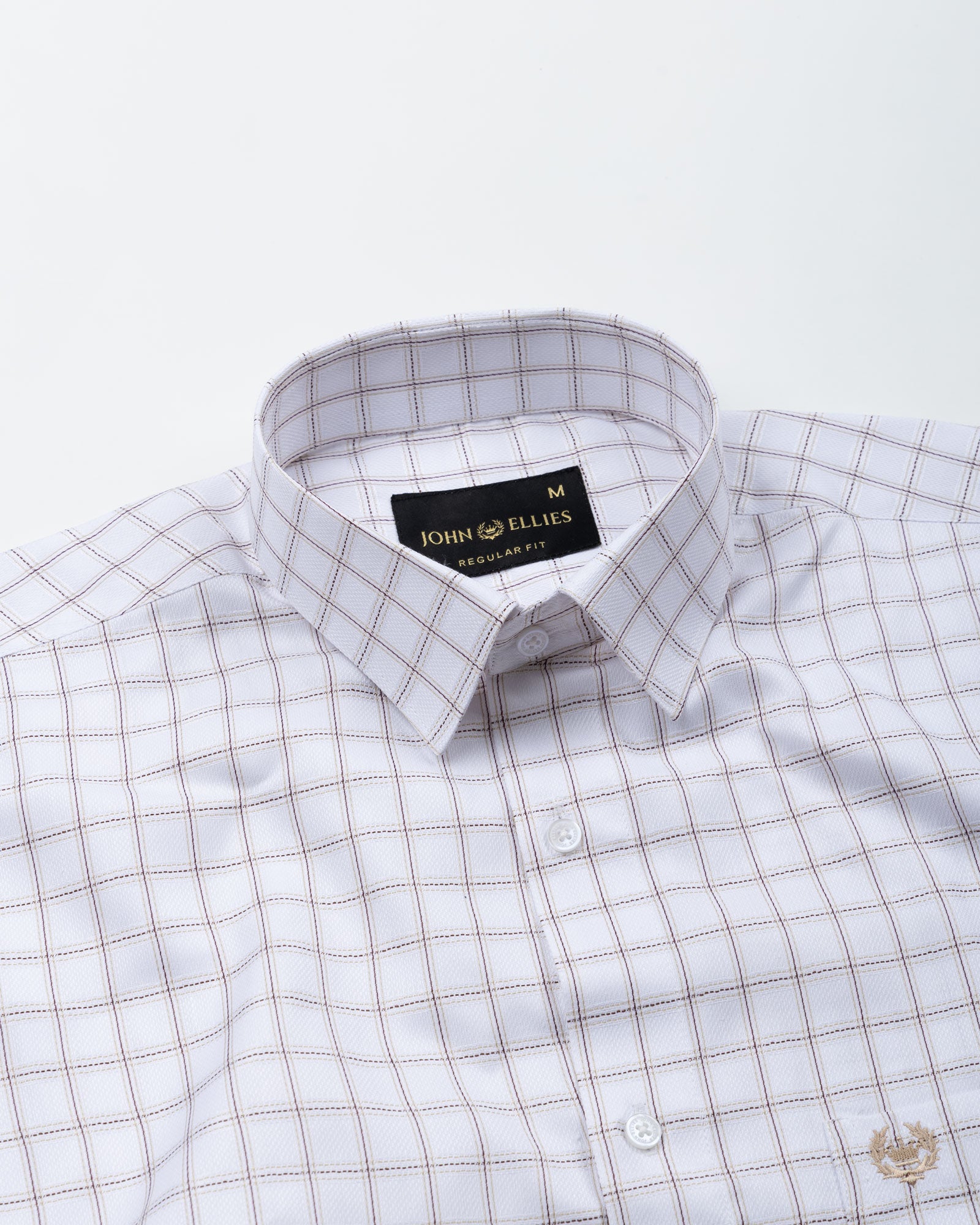 Deng Brown Check Cotton Shirt - John Ellies