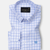 Deng Blue Check Cotton Shirt - John Ellies