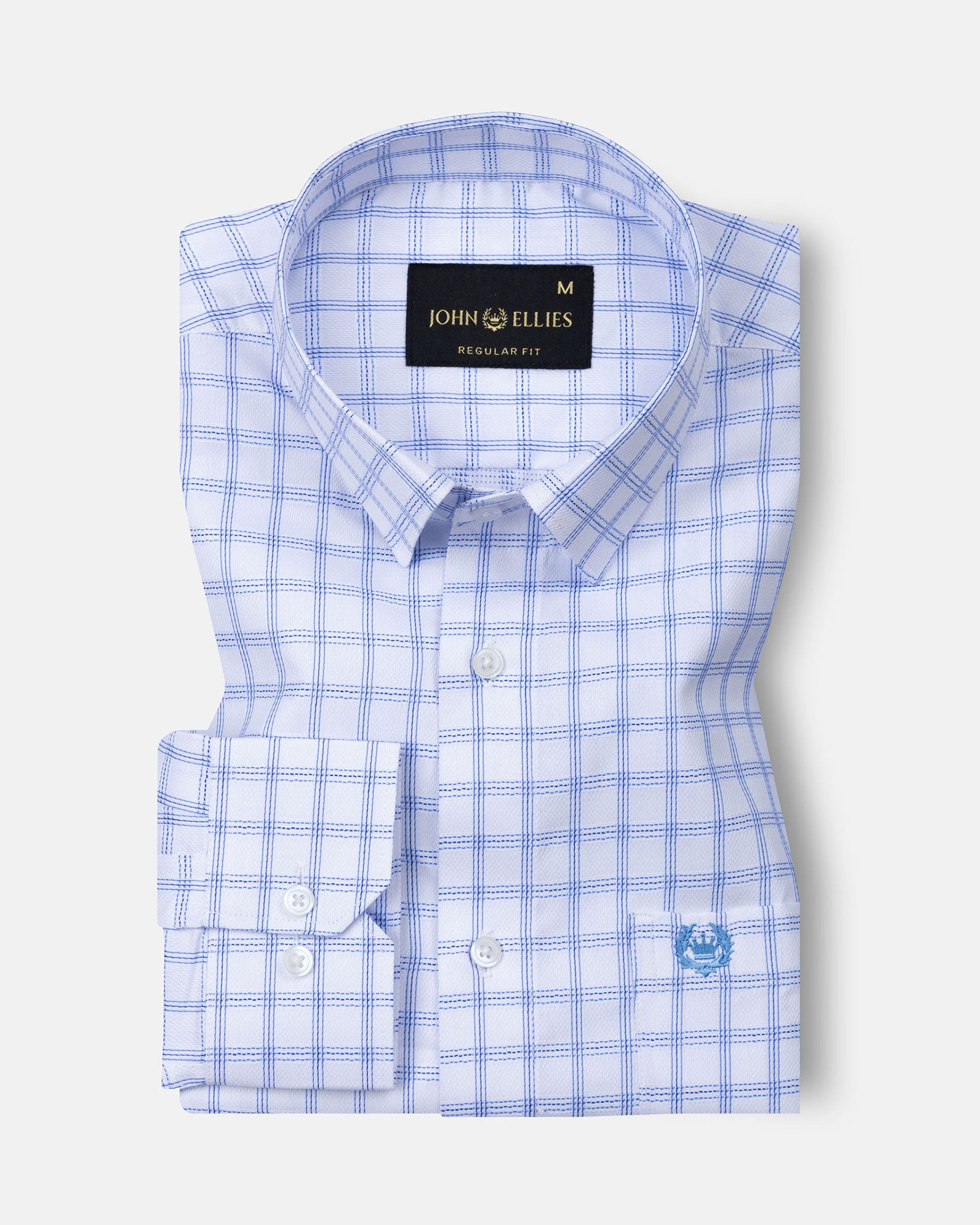 Deng Blue Check Cotton Shirt - John Ellies