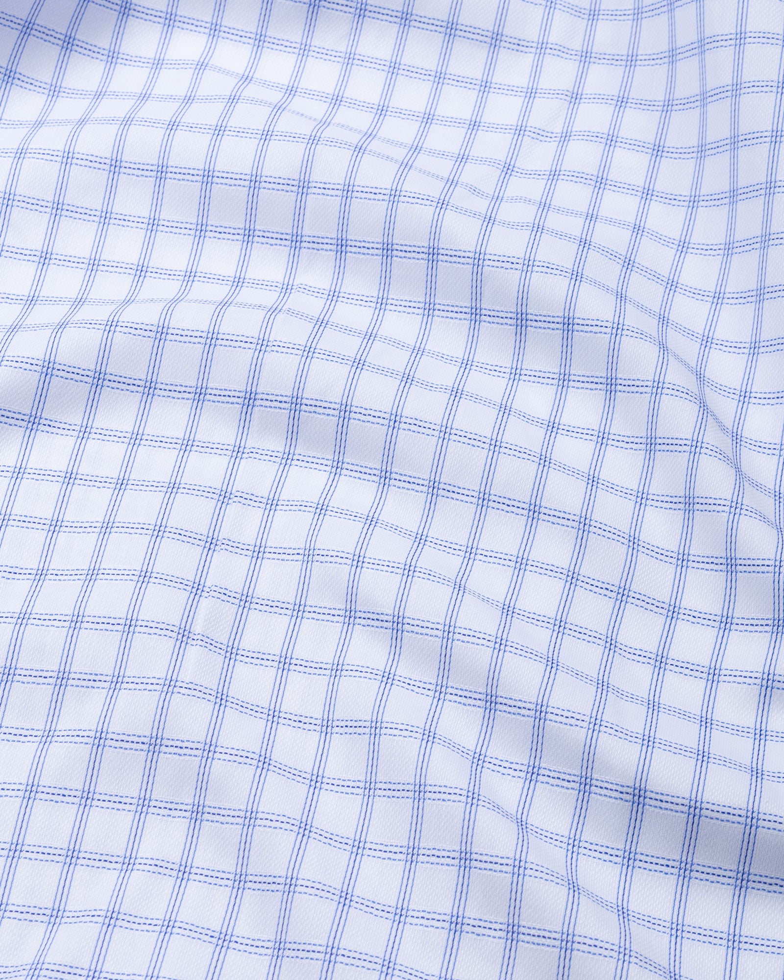 Deng Blue Check Cotton Shirt - John Ellies