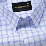 Deng Blue Check Cotton Shirt - John Ellies