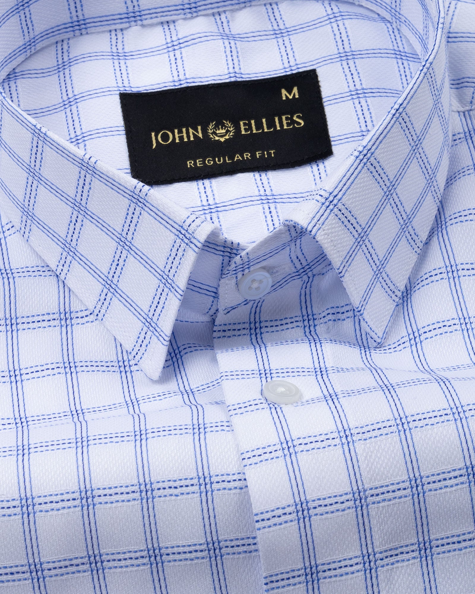 Deng Blue Check Cotton Shirt - John Ellies