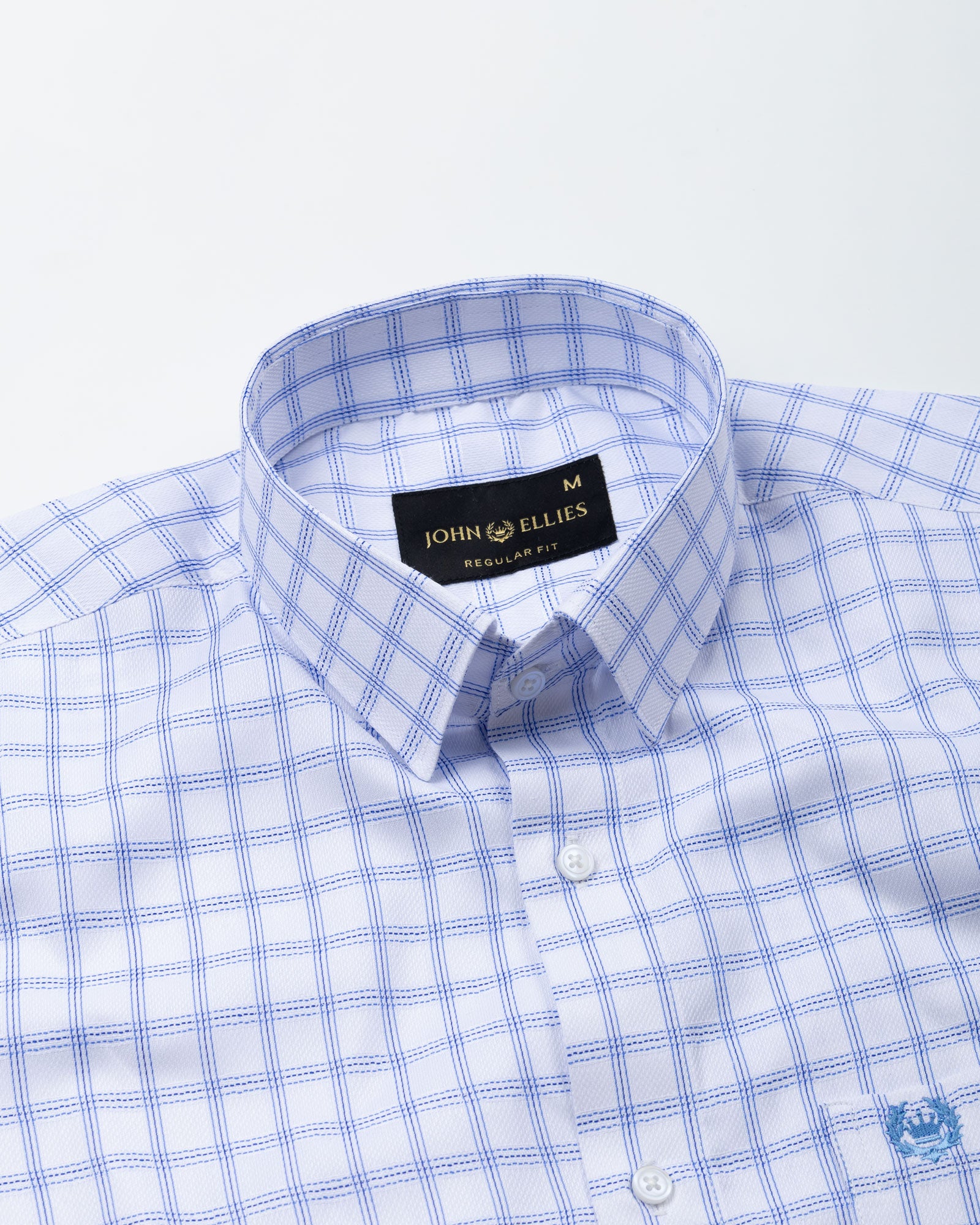 Deng Blue Check Cotton Shirt - John Ellies