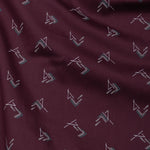 Oryxis Maroon Printed Button Down Cotton Shirt - John Ellies