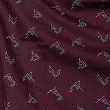 Oryxis Maroon Printed Button Down Cotton Shirt - John Ellies