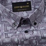 Oryxis Lavender Printed Button Down Cotton Shirt - John Ellies