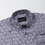 Oryxis Lavender Printed Button Down Cotton Shirt - John Ellies