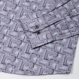 Oryxis Lavender Printed Button Down Cotton Shirt - John Ellies