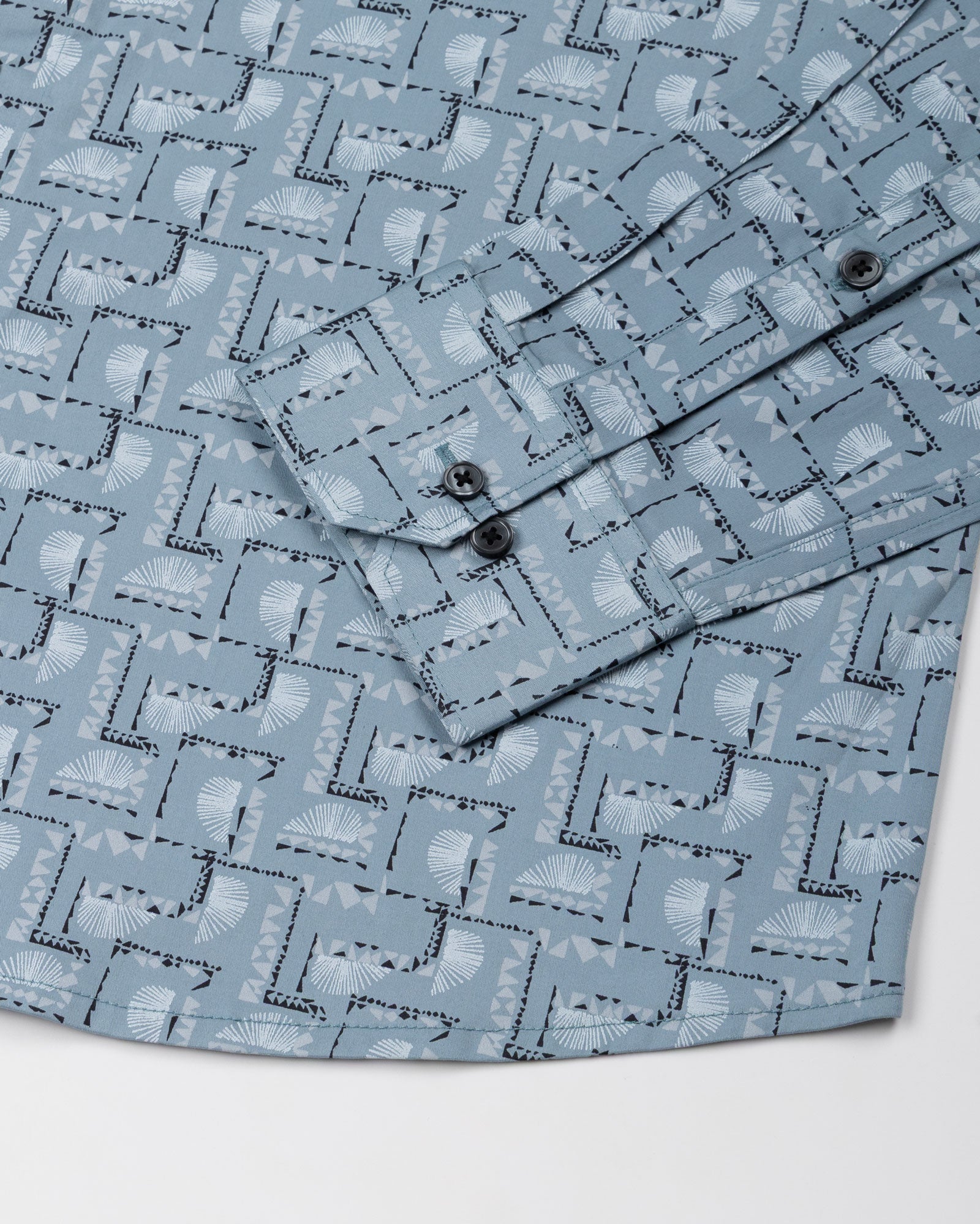 Oryxis Olive Printed Button Down Cotton Shirt - John Ellies